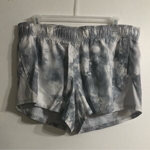 Women’s swimming  short two side pockets side breathable mesh gray tie dye. XXL